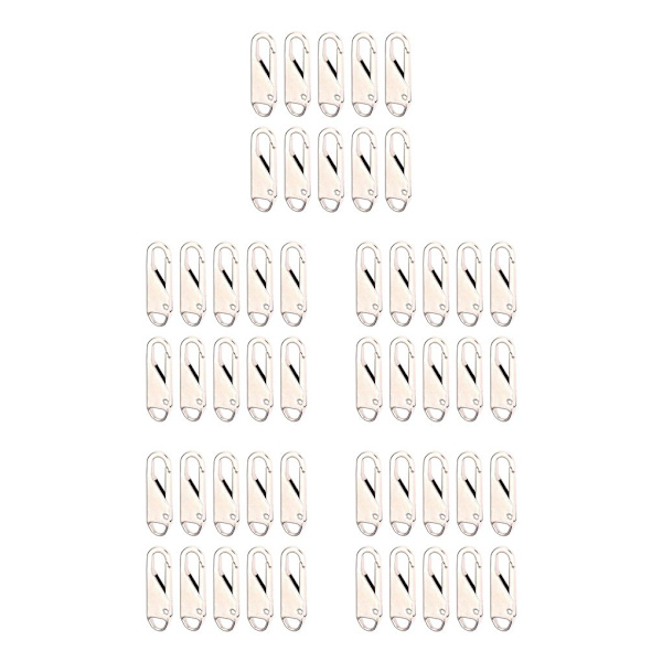 1/2/3/5 10 st För Zipper Pull Replacement Metal För Zipper Silver 10 pcs 5PCS