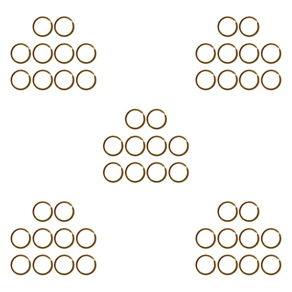 1/2/3/5 förpackning med 10 Mässing platt rund delad nyckelringar nyckel Gold 32mm 10 pcs 5PCS