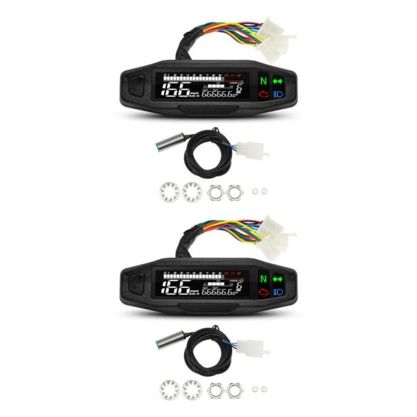 1/2 ABS LED-bakgrundsbelysning Digital vägmätare Elektrisk Hög noggrannhet 2Set