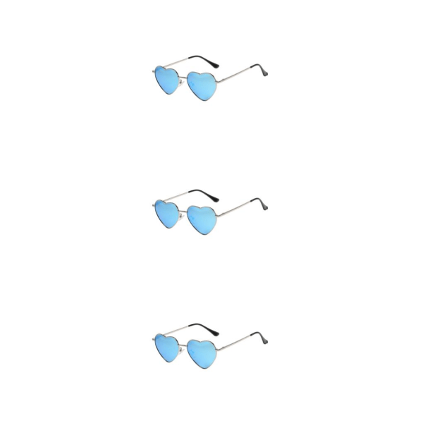 1/2/3/5 hjärtformad guldmetallram och Tac-lins för snygg silver frame skyblue 3Set