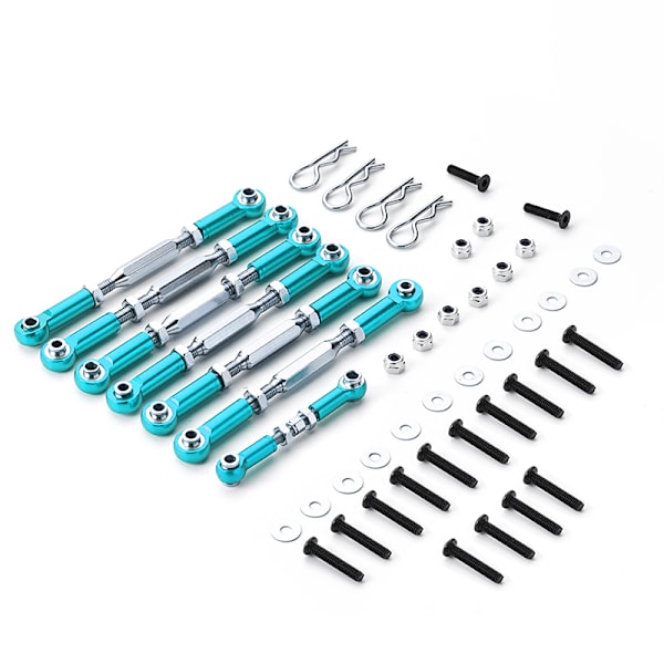 7st 1/10 Set Aluminiumlegering hjulbas Rc Blue