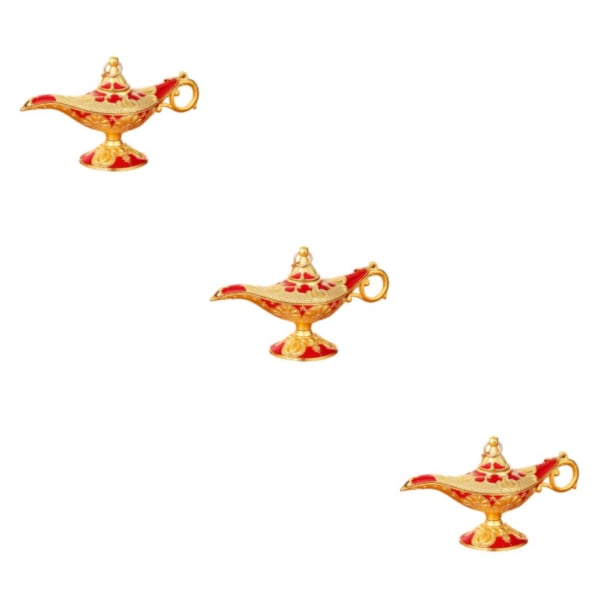 1/2/3/5 Aladdin Lamp Genie Costume Light Art Craft Classic Gold Red 8.5x3x3.5cm 3Set