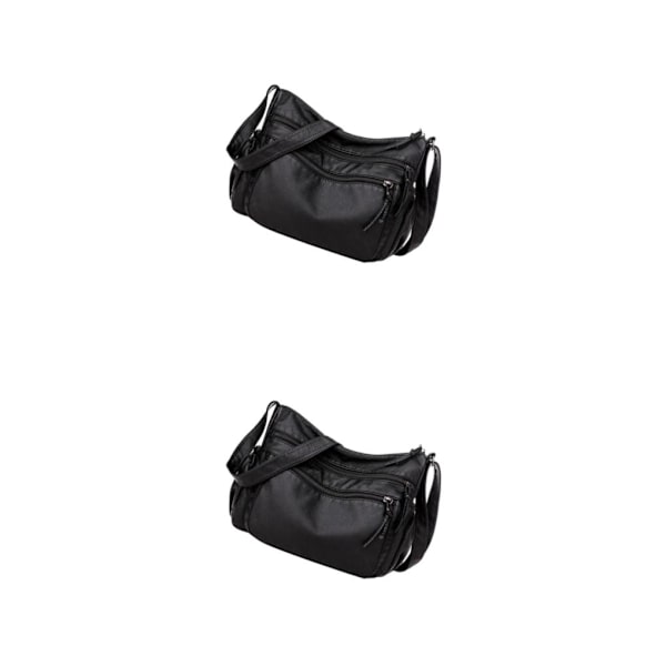 1/2/3 Crossbody-väska Dam För Cross Body-väska Stor kapacitet Black 2PCS