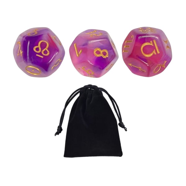 1/2/3/5 3st Akryl Astrologiska Tärningar Konstellationstärningar för Style G 1Set