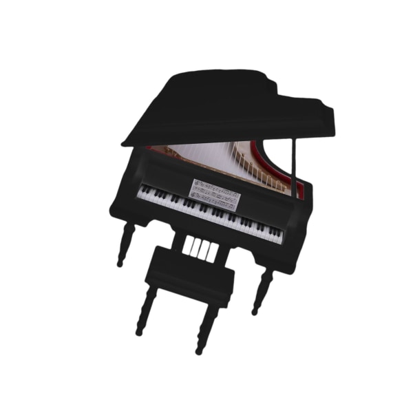 1/3 Mini Piano Modell Dekorativt trä+plast för födelsedag Black 10 x 7 x 8 cm 1Set