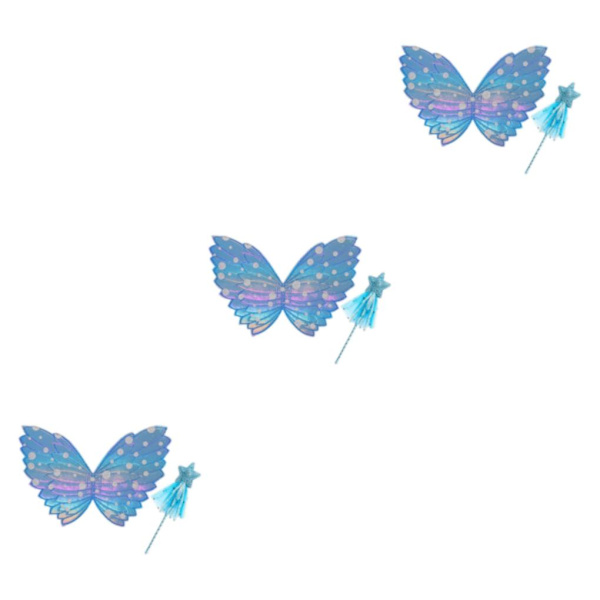 1/2/3 Fancy Dress Set Dress up Festival Girls Fairy För wings Blue 31 x 20cm 3Set