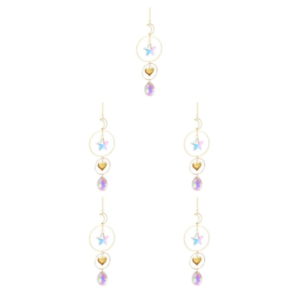 1/2/3/5 Crystal Balkong Fönsterhängande Dekor Vägg Rainbow Maker Model 4 40cm 5Set
