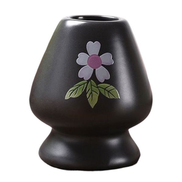 Traditionellt Matcha vispställ Teaware Tea Ceremony Chasen Stand Black 6.5 x 7.5cm