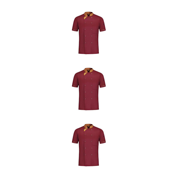 1/2/3 andningsbart tygspänneficka Slitstark färgfast - Wine Red XL 3PCS