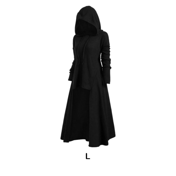 Miniklänning med lång huva varm och håll dig snygg på vintern black L