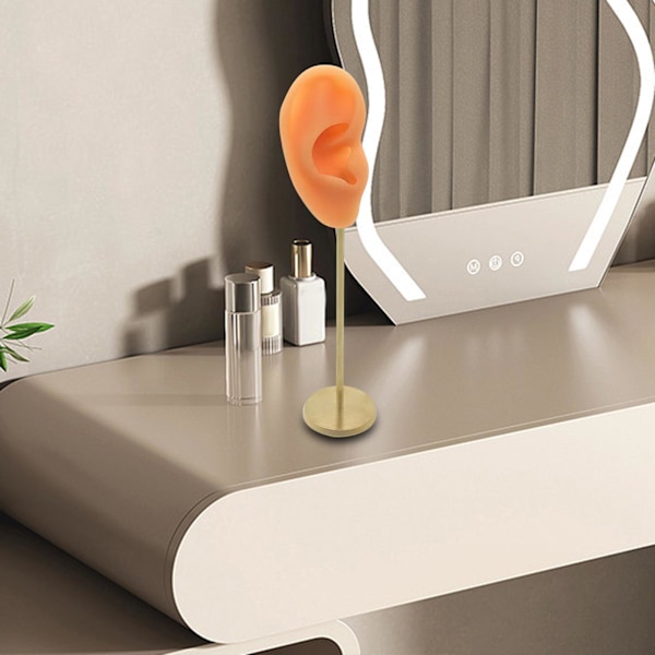 1/2/3 Örhänge Display Stand Human Ear Model Stud Holder Showcase Right Normal Skin Height: 18cm 1Set