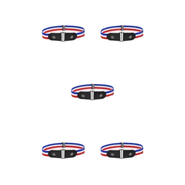 1/2/3/5 Bälte Inget Spänne Osynlig Moderiktig Långvarig Blue-white-red 5PCS