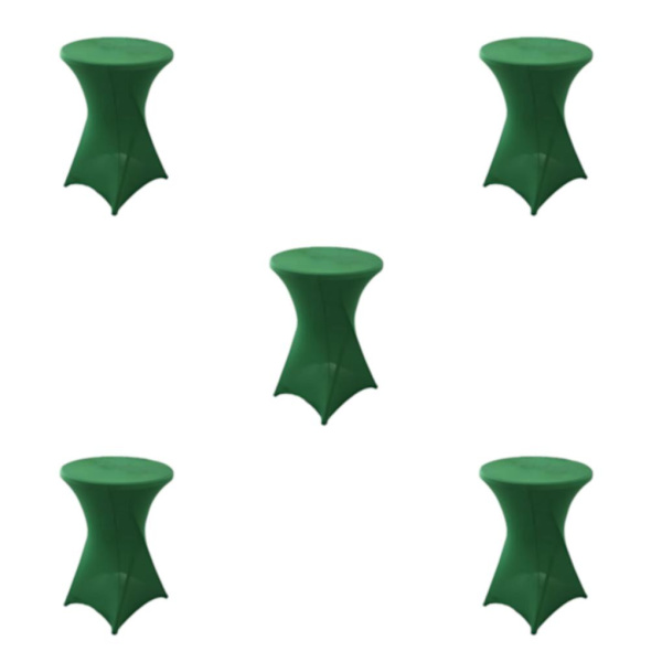 1/2/3/5 High Foot Bar Cover Stretch Rund Duk För Hotell green 5Set