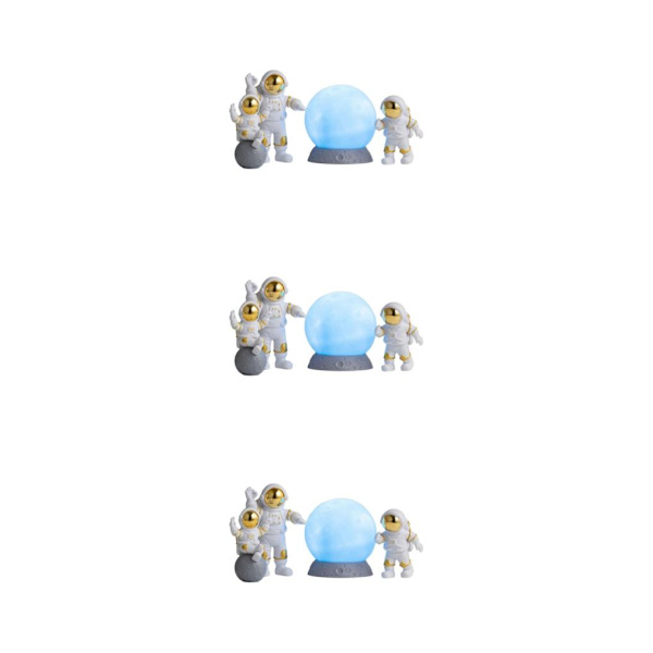 1/2/3/5 4st Astronautfigurer Set Heminredning Söt Sstronaut Gold Blue 3Set
