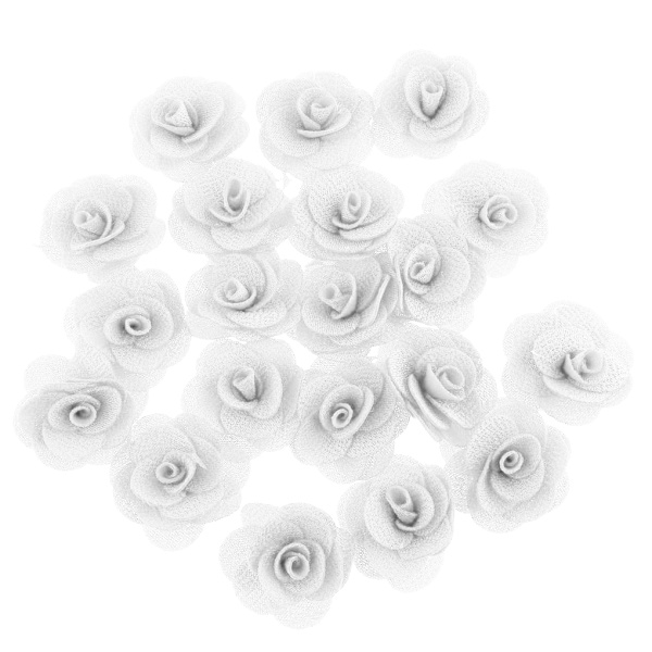 1/3/5 20 stycken Silk Rose Flower Head Bud DIY Craft Bröllop White 4cm 5Set