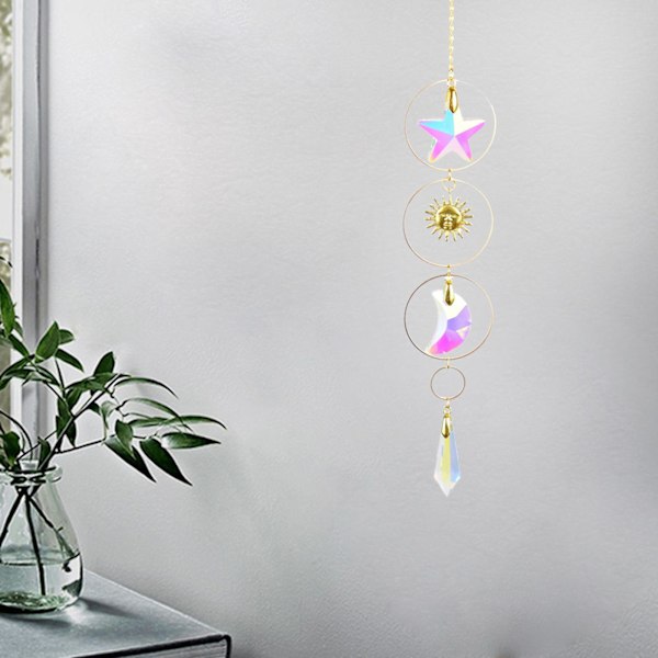1/2/3/5 Crystal Balkong Fönsterhängande Dekor Vägg Rainbow Maker Model 1 40cm 1Set