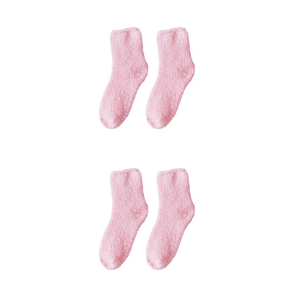 1/2/3/5 10 stycken extra tjocka och elastiska mjuka strumpor Pink 2PCS