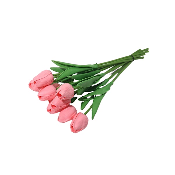 1/2/3 10påse Simulerade tulpaner Ljusa och charmiga blommor för pink 2PCS