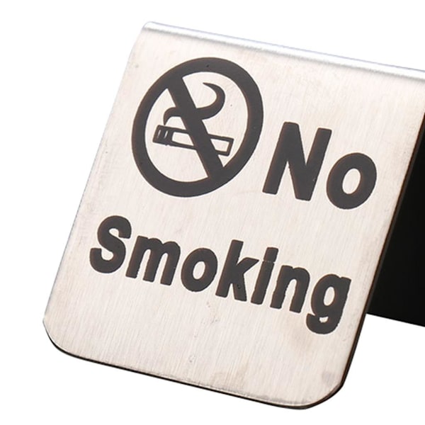 1/2/3/5 No Sign i rostfritt stål, bordsskiva Silver No Smoking 1Set