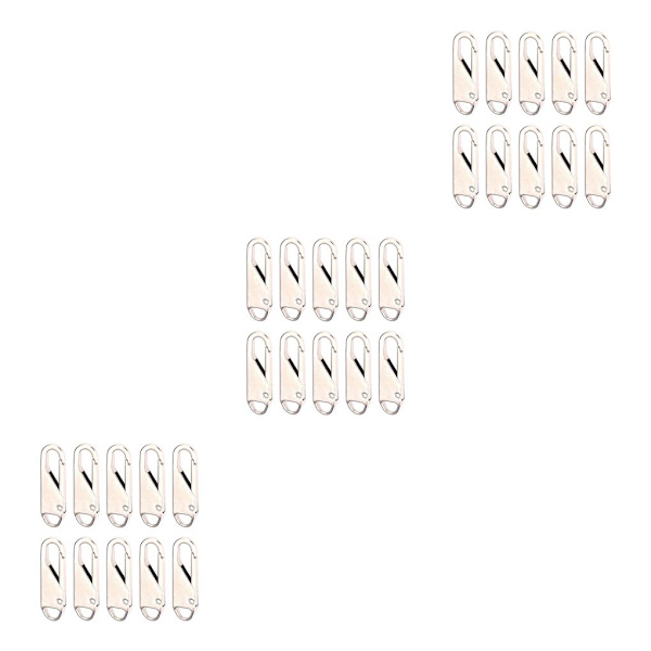 1/2/3/5 10 st För Zipper Pull Replacement Metal För Zipper Silver 10 pcs 3PCS
