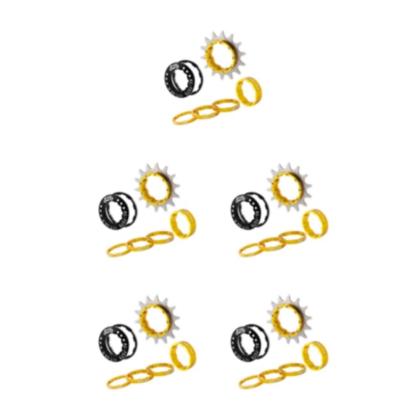 1/2/3/5 14T Single Speed ​​Svänghjul Adapter Kassett distanser gold 14T 5PCS