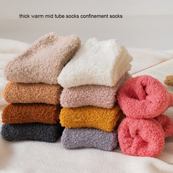 1/2/3/5 10 stycken extra tjocka och elastiska mjuka strumpor Light Grey 5PCS