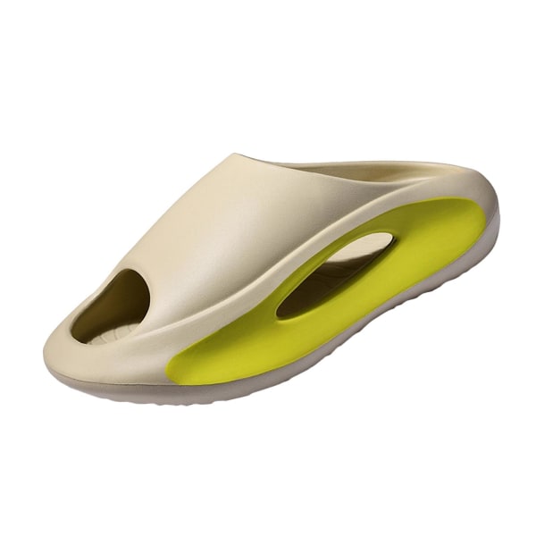 Unisex tofflor Bekväma sandaler med öppen tå Dusch Badrum EVA Khaki Size 40-41