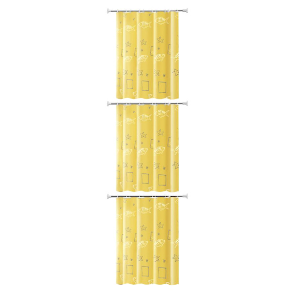 1/2/3 Gula polyestertyggardiner Vattentäta och varma mjuka 200W-180H 3PCS