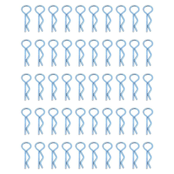 1/2/3/5 RC Body Shell Clips R Shape för 1/10 RC racingbil blue length 24mm 1Set