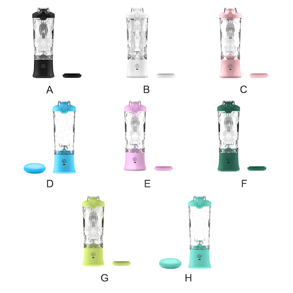 USB laddning Bärbar Juicer 600ml Multifunktionell med hög kapacitet blue