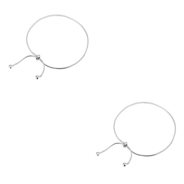 1/2 Justerbar Snake Anklet Trendigt tillbehör för nära och kära 2Set