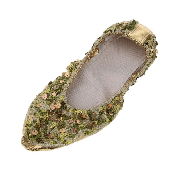 1/2/3/5 Kvinnor Tjej Magdansskor Non- För slip Soft Soles Gold XL 1Set