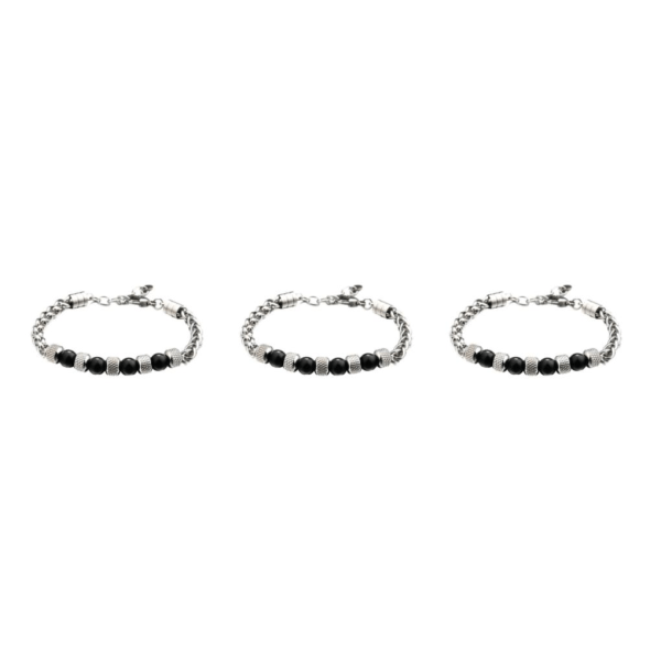 1/2/3/5 mångsidigt beaded kedja armband med fashionabla accenter black agate 3Set