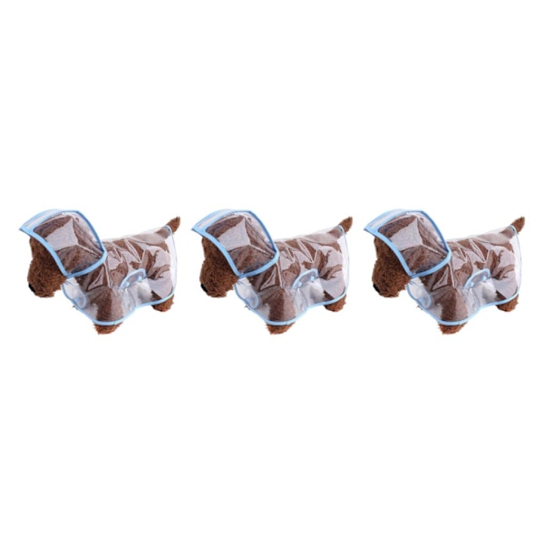 1/2/3/5 valp vattentät regnkappa för husdjur - dubbla radspännen Blue Frame L 3PCS