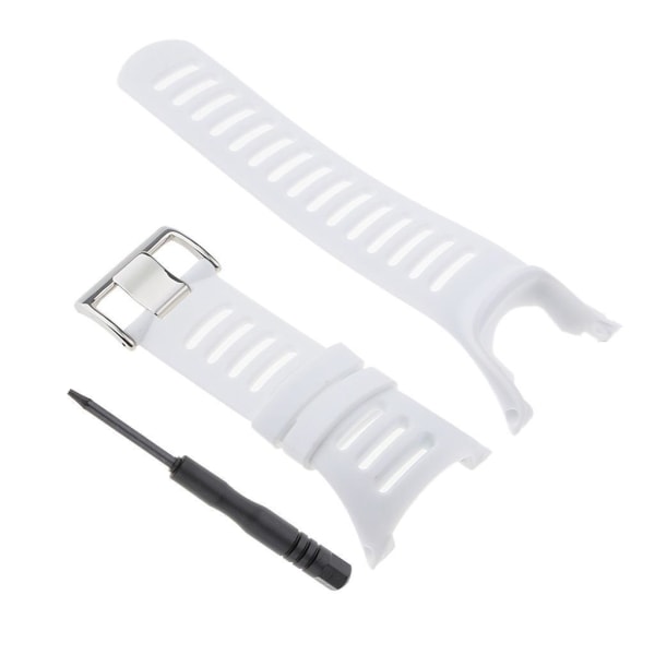 1/2/3 hållbara armbandsur i gummi för För Suunto Ambit3 Silver White 24mm 1 Pc