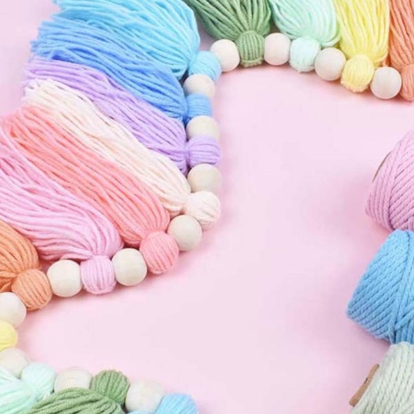 Bomull tofs Garland Pastell Banner Tillägg till barnkammare Type 10