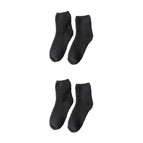 1/2/3/5 10 stycken extra tjocka och elastiska mjuka strumpor Deep Grey 2PCS