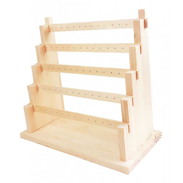 Örhängeställ Örhängehållare Displayställ Smyckesställ Wood 5 Tier