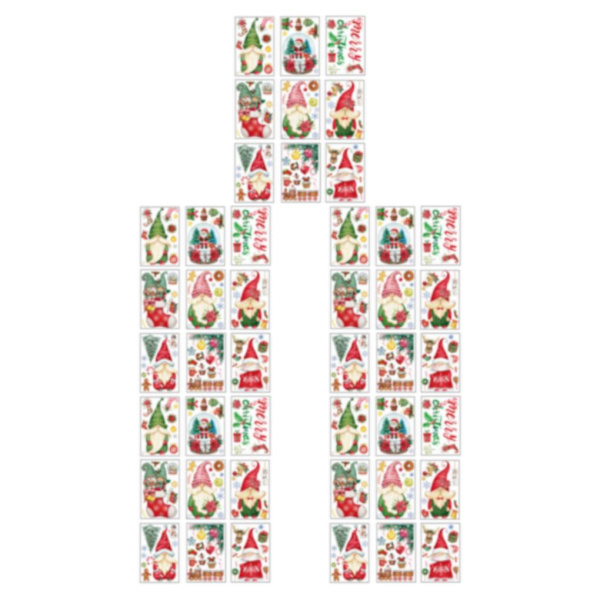 1/2/3/5 Bred applikation Återanvändbara julfönsterklistermärken för type 2 5Set