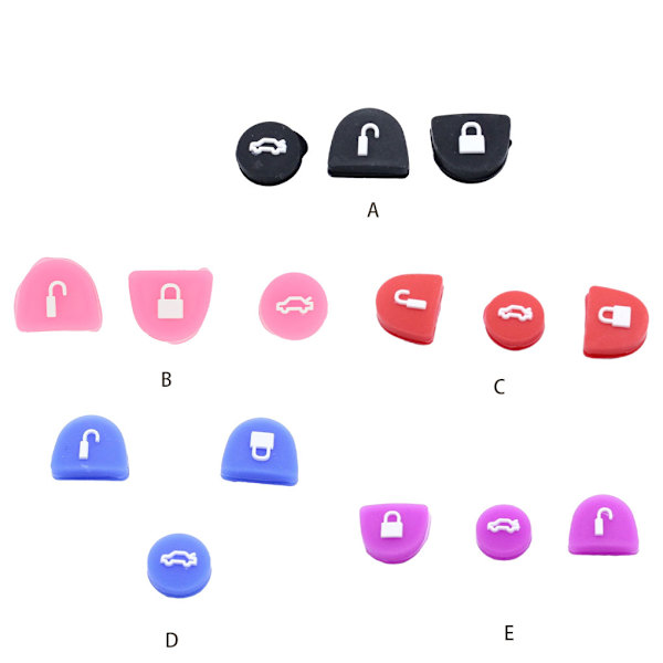 1/2/3/5 3st Silica Gel Key Buttons Fjärrreparationssats Bekvämt Pink 1Set