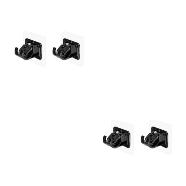 2/3/5 Kök självhäftande fönstergardinstång Clip Handduksstänger Black 2pcs 2PCS