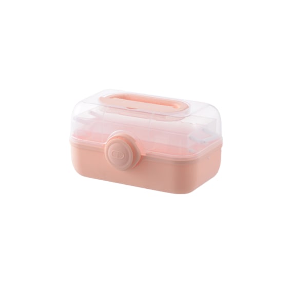 PP förvaringsbox bärbar och lätt organizer pink medium