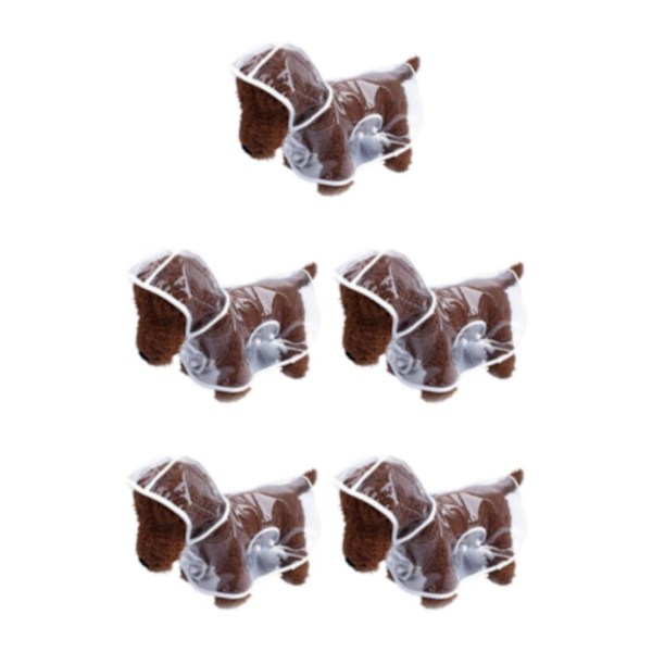 1/2/3/5 valp vattentät regnkappa för husdjur - dubbla radspännen White Frame XS 5PCS