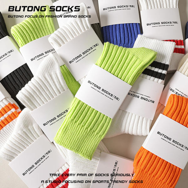 3 par kvinnor strumpor höst vinter andas tyg mjuk textur Fluorescent Green
