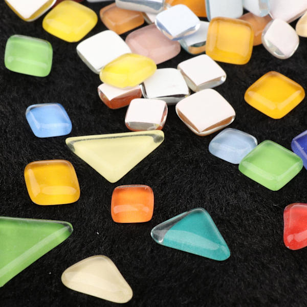 1/2/3/5 Ljusa mosaikplattor Blandade hantverksglasstenar colorful 1-2cm 1Set
