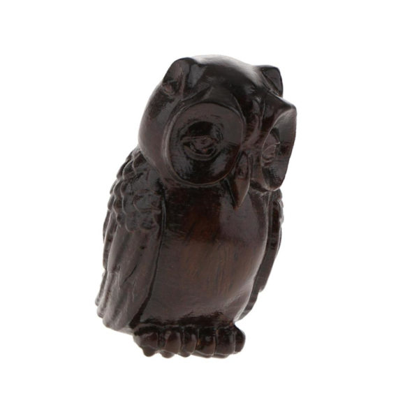 1/2/3/5 Trä Buddha Staty Staty Indien Staty Craft Ornament Owl 1Set