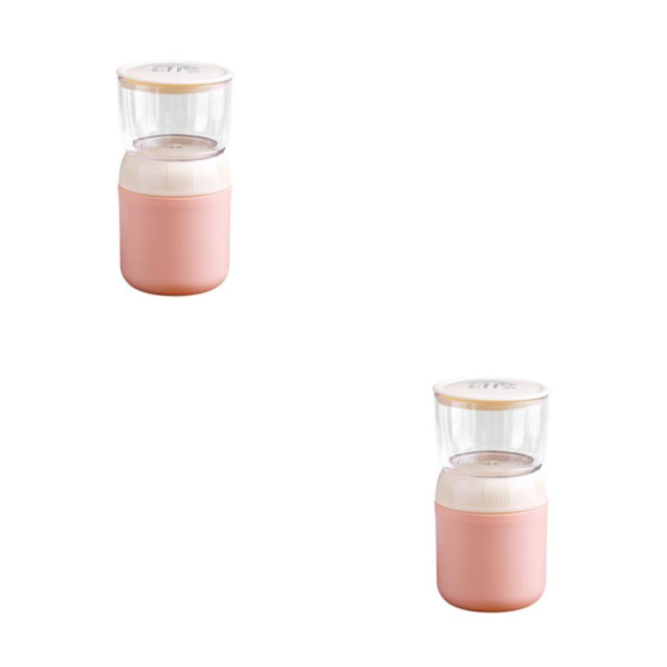 1/2/3 hållbar och säker matbehållare för bekväm förvaring och pp pink 3 Plastic PP inner 2PCS