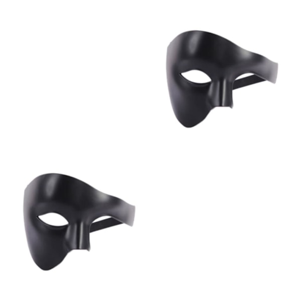 1/2/3/5 Bred appliceringshalva för olika tillfällen halvansikte Black 2Set