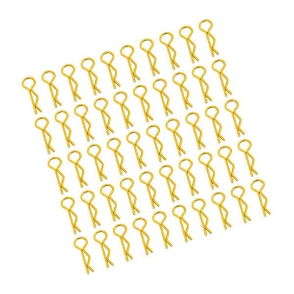 1/2/3/5 RC Body Shell Clips R Shape för 1/10 RC racingbil gold length 24mm 5Set