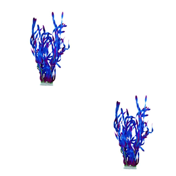 1/2 Fishtank Artificiell vattenväxt dekorativa simuleringsväxter Purple 2PCS